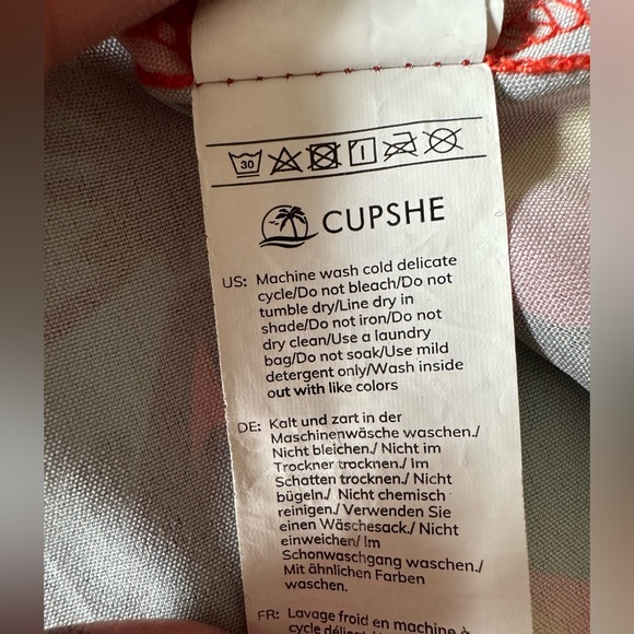 Cupshe Floral Print Peasant Sleeve Mini Dress Sz Medium Lightweight V Neck - Picture 5 of 9